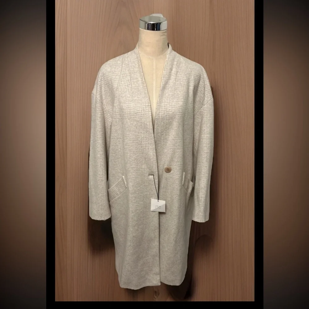Zara Light Cream Beige Over Coat - Picture 1 of 7